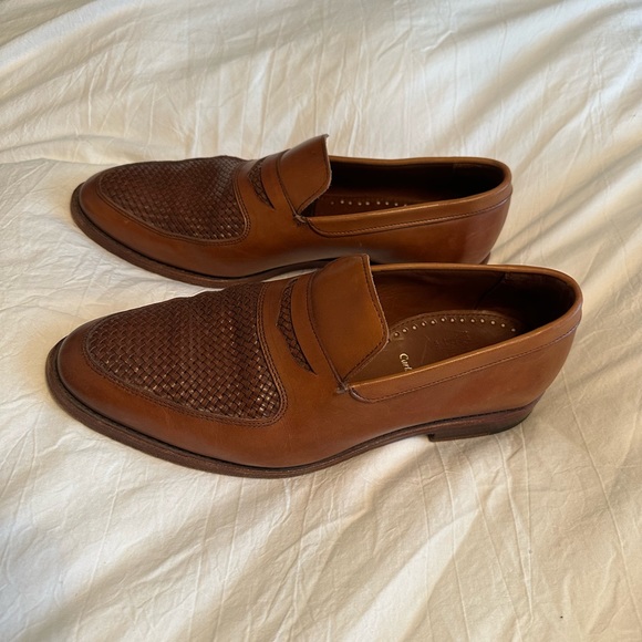 Allen Edmonds Carlsbad light tan leather woven loafers size 9 3E - Picture 2 of 7